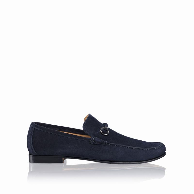 Russell & Bromley Misty Snaffle Trimmed Loafers Mens Blue [USY205IE]